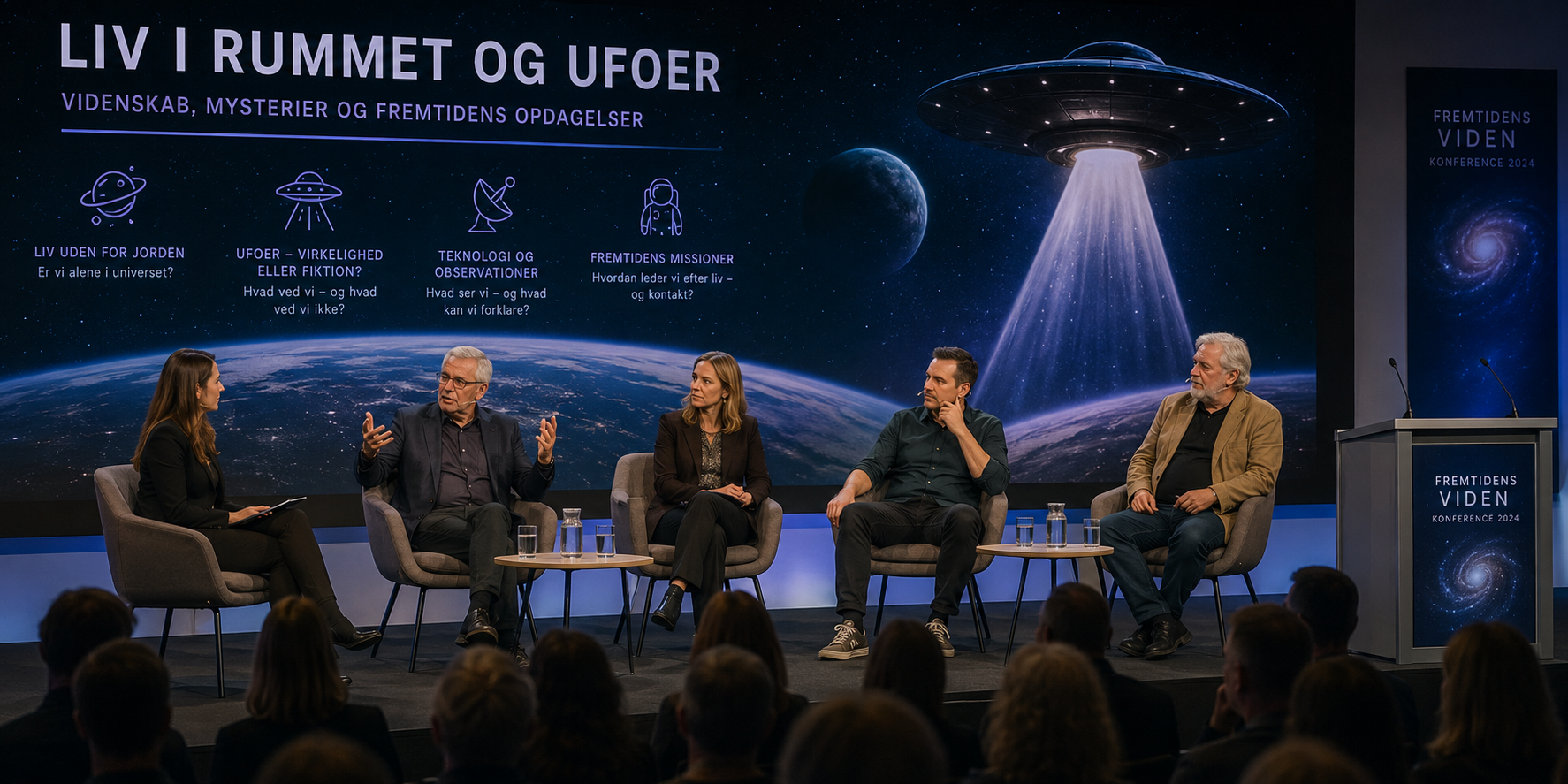 En tænkt scene fra årets paneldebat ved UFO Maribo<br />
